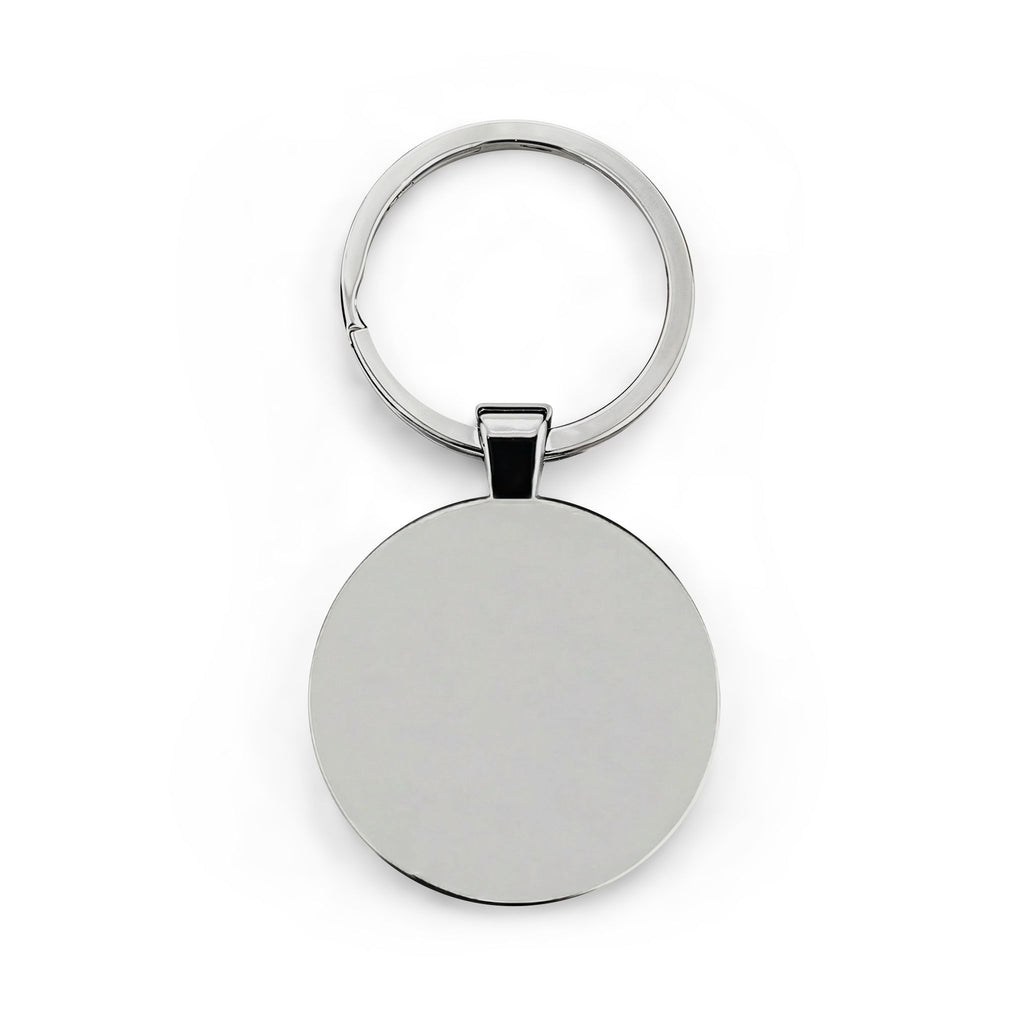 OS Social - Round Stainless Steel Keychain  'OS' Logo