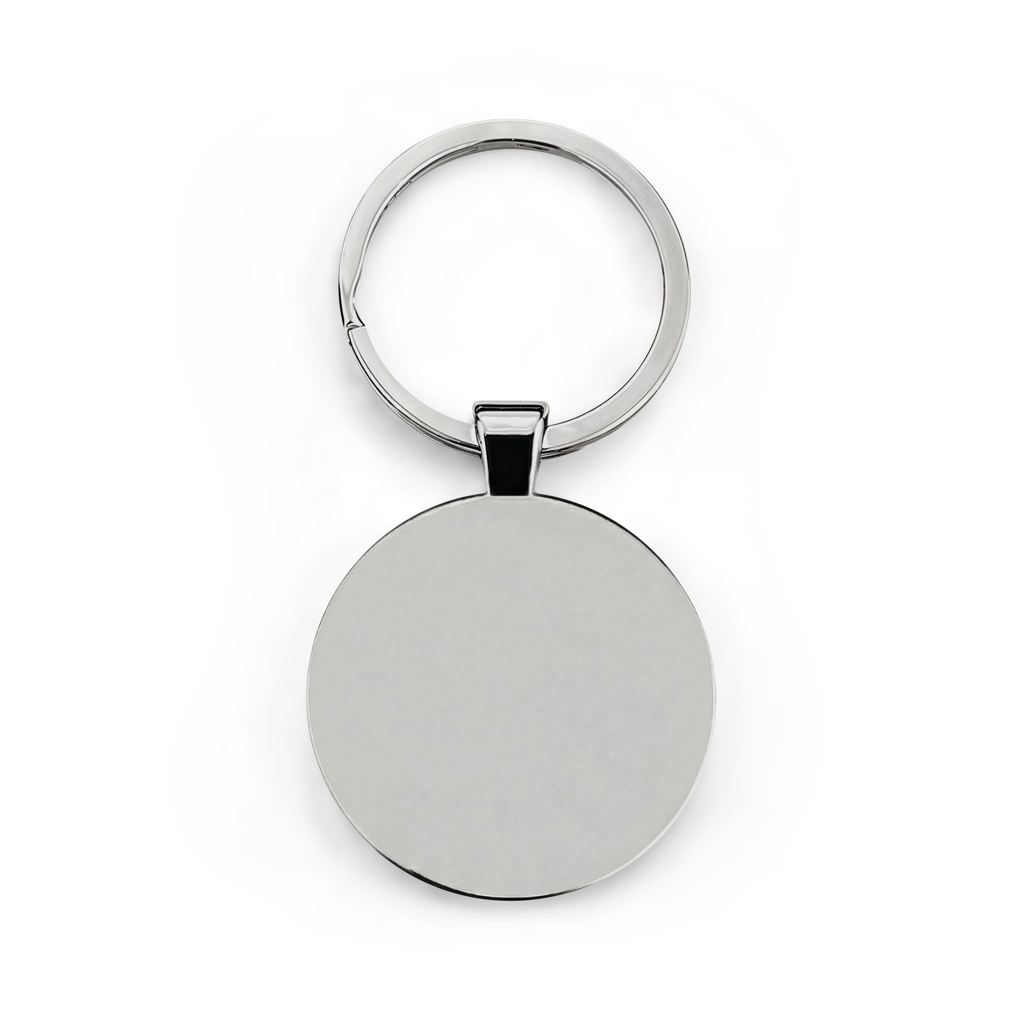 OS Social - Round Stainless Steel Keychain  'OS' Logo